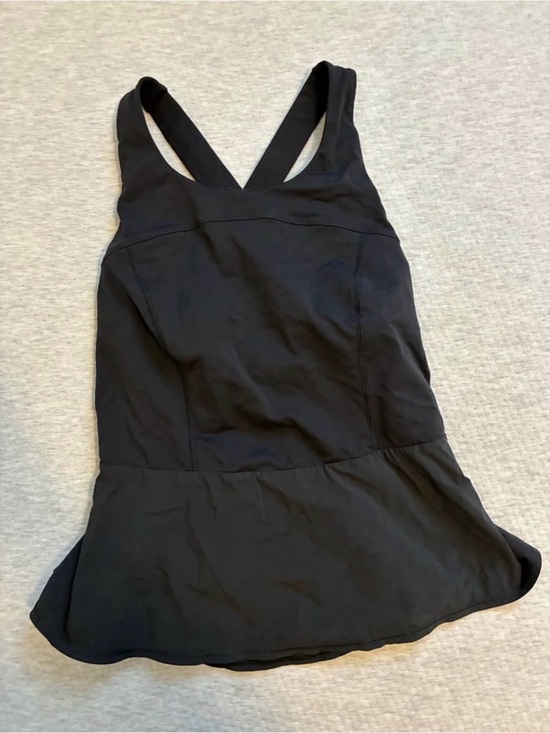 lululemon athletica Tops - lululemon athletica Black Peplum-Style Racerback Tank